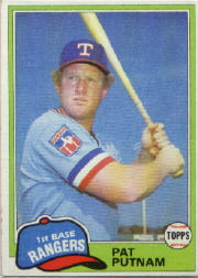 1981 Topps Baseball Cards      498     Pat Putnam